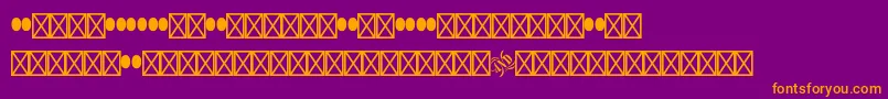 Woodtypeornamentsstd Font – Orange Fonts on Purple Background