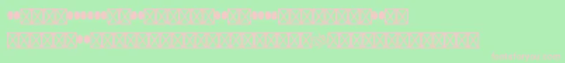 Woodtypeornamentsstd Font – Pink Fonts on Green Background