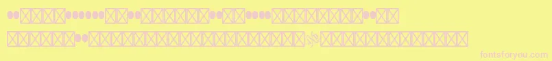 Woodtypeornamentsstd Font – Pink Fonts on Yellow Background