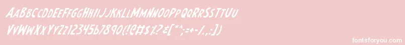 EarthsMightiestItalic Font – White Fonts on Pink Background
