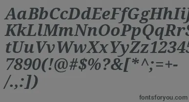 Droidserif Bolditalic font – Black Fonts On Gray Background
