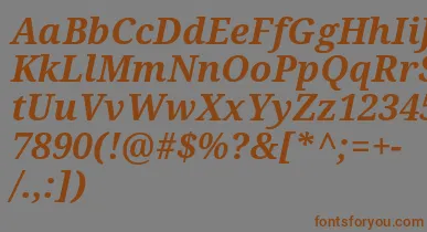Droidserif Bolditalic font – Brown Fonts On Gray Background