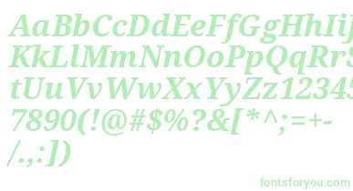 Droidserif Bolditalic font – Green Fonts On White Background