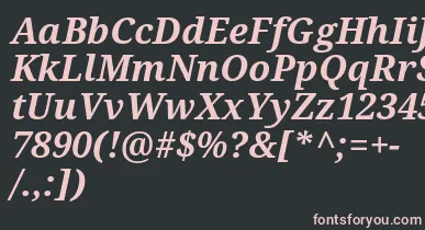 Droidserif Bolditalic font – Pink Fonts On Black Background
