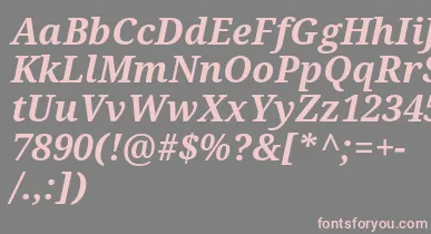 Droidserif Bolditalic font – Pink Fonts On Gray Background