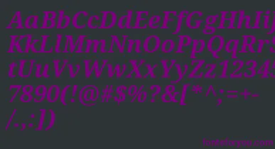 Droidserif Bolditalic font – Purple Fonts On Black Background