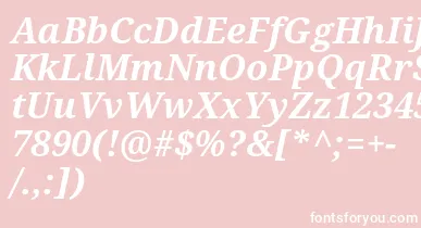 Droidserif Bolditalic font – White Fonts On Pink Background