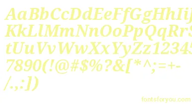 Droidserif Bolditalic font – Yellow Fonts On White Background