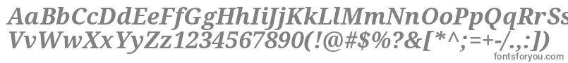 Шрифт Droidserif Bolditalic – серые шрифты