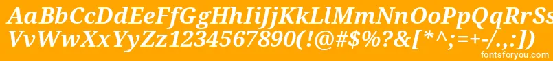 Droidserif Bolditalic Font – White Fonts on Orange Background