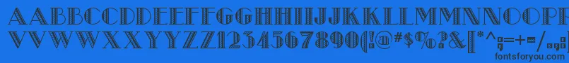 Metro Retro Nf Font – Black Fonts on Blue Background