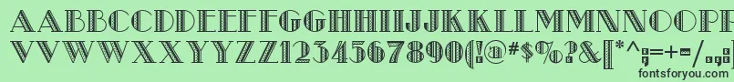 Metro Retro Nf Font – Black Fonts on Green Background