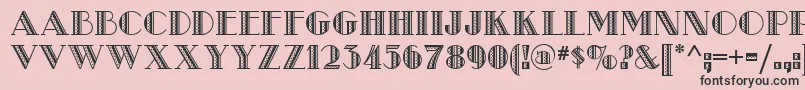 Metro Retro Nf Font – Black Fonts on Pink Background