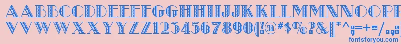 Metro Retro Nf Font – Blue Fonts on Pink Background