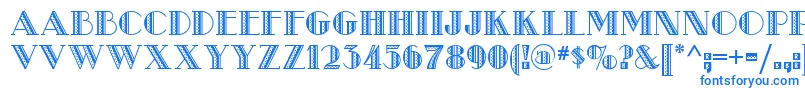 Metro Retro Nf Font – Blue Fonts on White Background