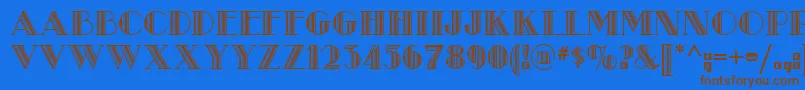 Metro Retro Nf Font – Brown Fonts on Blue Background