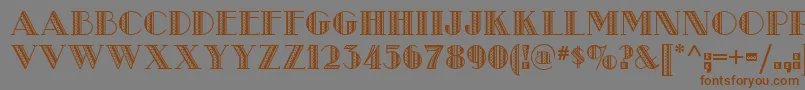 Metro Retro Nf Font – Brown Fonts on Gray Background