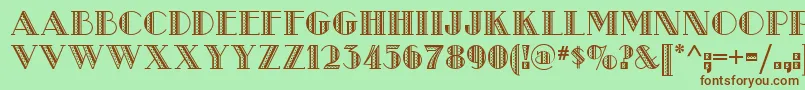 Metro Retro Nf Font – Brown Fonts on Green Background