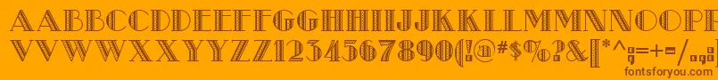 Metro Retro Nf Font – Brown Fonts on Orange Background