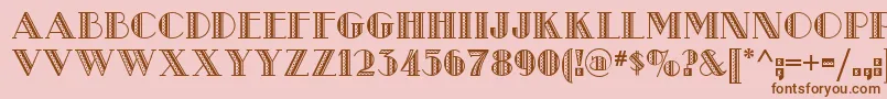 Metro Retro Nf Font – Brown Fonts on Pink Background