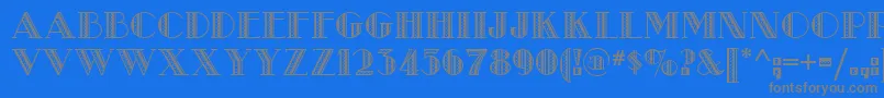 Metro Retro Nf Font – Gray Fonts on Blue Background