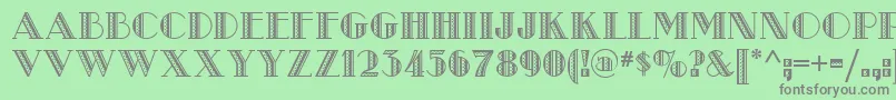 Metro Retro Nf Font – Gray Fonts on Green Background