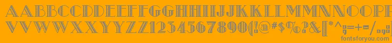 Metro Retro Nf Font – Gray Fonts on Orange Background
