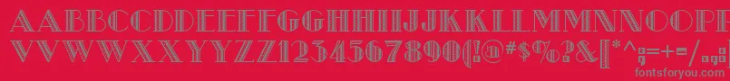 Metro Retro Nf Font – Gray Fonts on Red Background