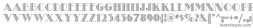 フォントMetro Retro Nf – 白い背景に灰色の文字