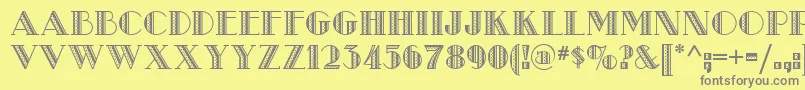 Metro Retro Nf Font – Gray Fonts on Yellow Background