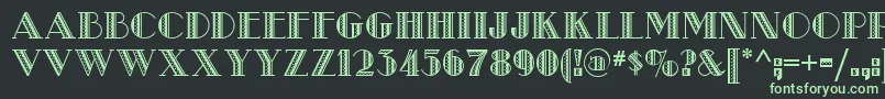 Metro Retro Nf Font – Green Fonts on Black Background