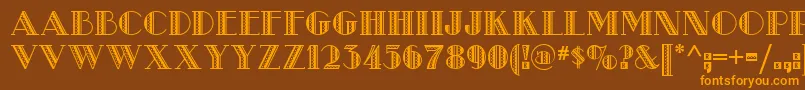 More about Metro Retro Nf Font Metro Retro Nf Font – Orange Fonts on Brown Background
