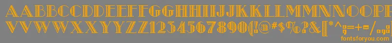Metro Retro Nf Font – Orange Fonts on Gray Background