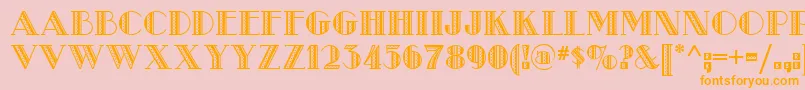 Metro Retro Nf Font – Orange Fonts on Pink Background