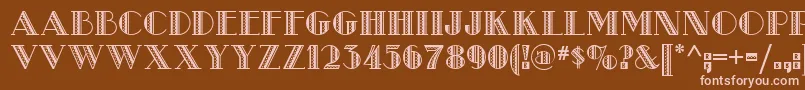 Metro Retro Nf Font – Pink Fonts on Brown Background