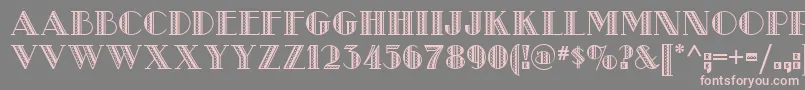 Metro Retro Nf Font – Pink Fonts on Gray Background