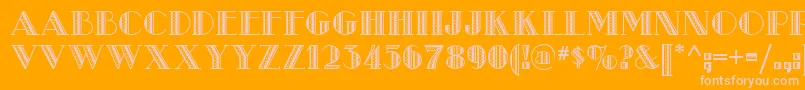 Metro Retro Nf Font – Pink Fonts on Orange Background