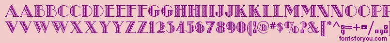 Metro Retro Nf Font – Purple Fonts on Pink Background