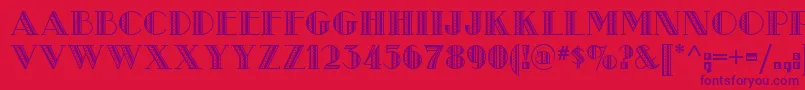 Metro Retro Nf Font – Purple Fonts on Red Background
