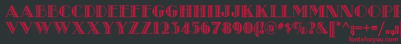 Metro Retro Nf Font – Red Fonts on Black Background