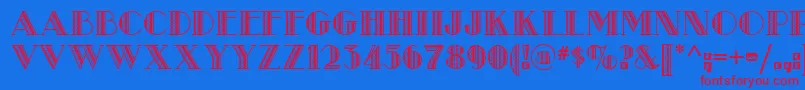 Metro Retro Nf Font – Red Fonts on Blue Background