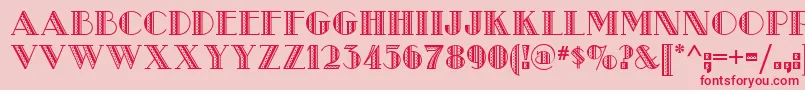 Metro Retro Nf Font – Red Fonts on Pink Background