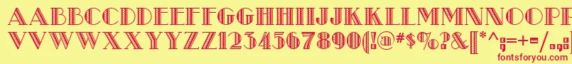 Metro Retro Nf Font – Red Fonts on Yellow Background