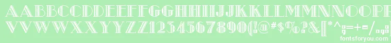 Metro Retro Nf Font – White Fonts on Green Background