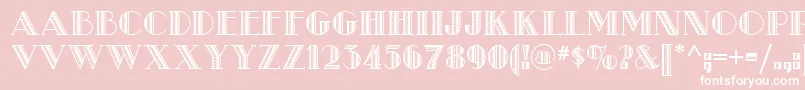 Metro Retro Nf-Schriftart – Weiße Schriften auf rosa Hintergrund