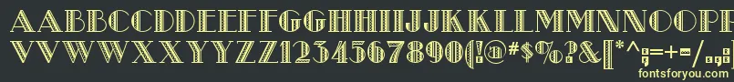 Metro Retro Nf Font – Yellow Fonts on Black Background