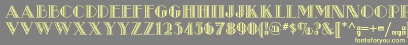 Metro Retro Nf Font – Yellow Fonts on Gray Background