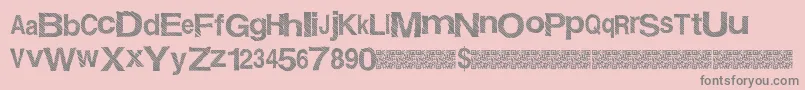 フォントGiftwrap – ピンクの背景に灰色の文字