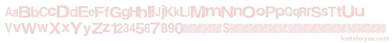 Giftwrap-Schriftart – Rosa Schriften auf weißem Hintergrund