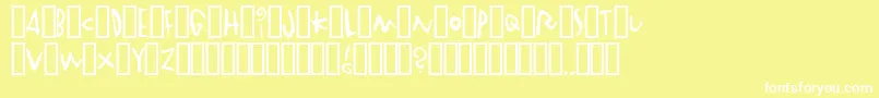 Vinterstad Font – White Fonts on Yellow Background